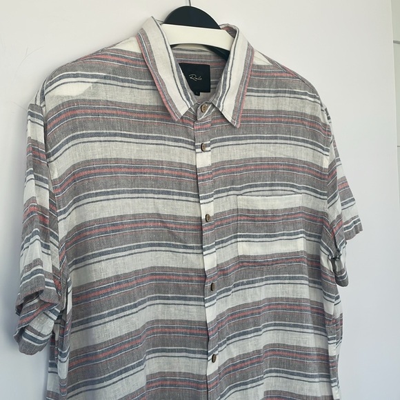 Rails Carson Casual Button Down Linen Shirt Large - Picture 12 of 17